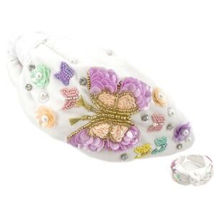SEED BEAD SEQUIN BUTTERFLY HEADBAND